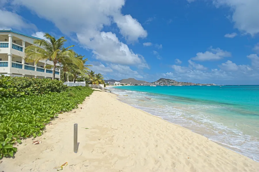 Simpson Bay Beach directly in front of the Palm Beach community, Sint Maarten